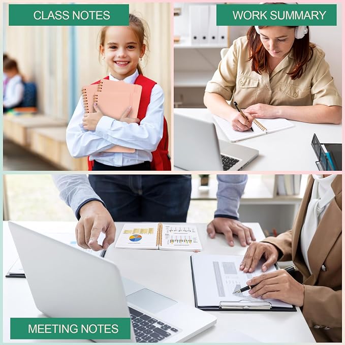Utron 3 PCS Small Spiral Notebook 5x7, Notebooks - Image 7