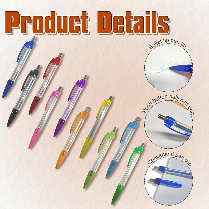 Personalized Pens Bulk, Custom Pollout Paper Pen with Printed, Customizable Retractable Roll Up Banner Pens for Business with Name Logo, Exhibitions, Events, Presentations, Advertising 100 Pcs-DeskLoop Office