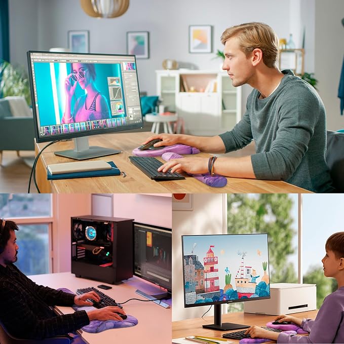 Mouse Pad Wrist Support, Laokiiy 2 in1 Keyboard Wrist Rest+ Ergonomic Mouse Pad - Image 7