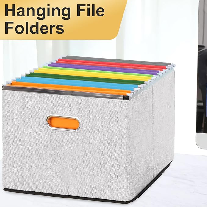 Hanging File Folders, 60 Pack Letter Size Hanging File folders with Tabs, Stay Organized for Your Home and Office Bulk File, Documents and Paper, 10 Colors-DeskLoop Office