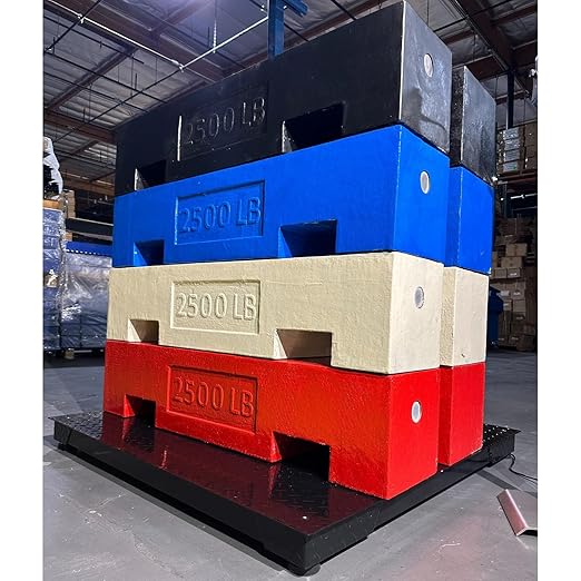 SellEton SL-5x5-2.5K Heavy-Duty, Industrial Floor Scale, Metal Indicator with Platform Scale (60" x 60",2500 lbs x 0.5 lb)-DeskLoop Office