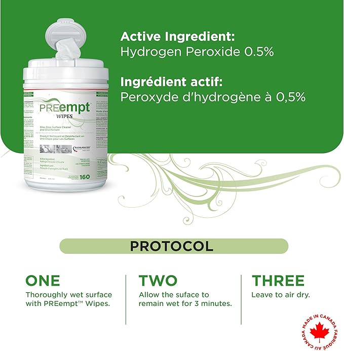 Wipes, 160 Count, Hospital Grade One-Step Surface Cleaner, and Disinfectant-DeskLoop Office