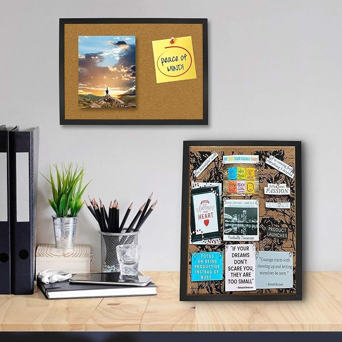 OWLKELA Cork Bulletin Board 17.7"X 13.3", Notice Pin, School Message or Vision - Image 7