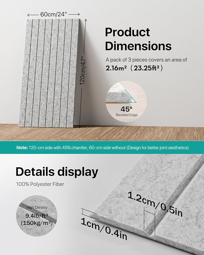 Soundsbay Large Cork Board, 71" x 47" Bulletin Board, 3 Pack Felt Wall Tiles Self-Adhesive, Pin Board for Walls Office Home Classroom Decor-DeskLoop Office