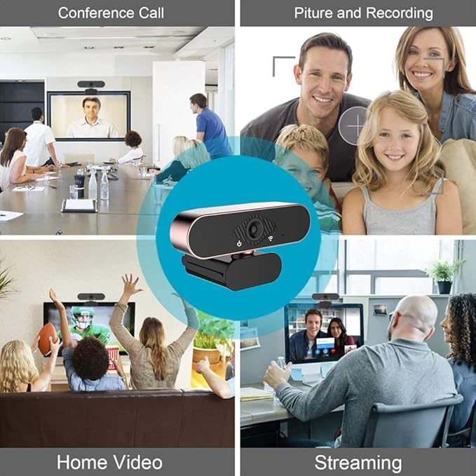 easyday 1080P HD Webcam with Microphone, Streaming Computer Web Camera for Laptop/Desktop/Mac/TV, USB PC Camera for Video Calling, Conferencing, Gaming-DeskLoop Office