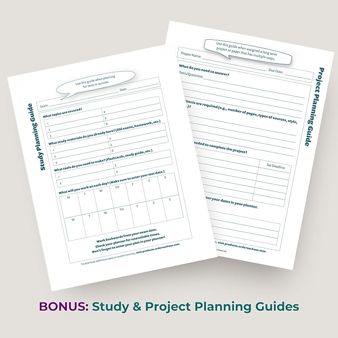 Order Out Of Chaos Academic Planner 2025-2026 Daily Weekly and Monthly Calendar, School Agenda Book, July 2025-June 2026 planner 8.5 x 8.25 Homework Organizer (Pistachio)-DeskLoop Office