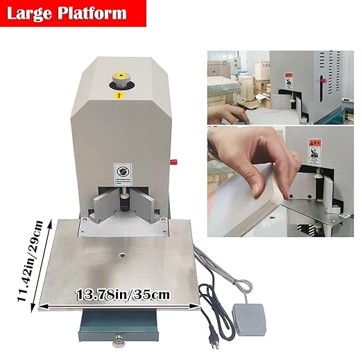 Eelectric Corner Rounder Cutter Machine, 180W Heavy Duty Paper Punch Cutter with R3 R4 R5 R6 R8 R9 R10 Seven Blades, Metal Corner Rounder Punch for Office Business Cardstock Plastic PVC-DeskLoop Office