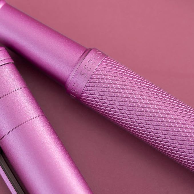 Asvine Pink Forest Fountain Pen Extra Fine Nib, Classic Design with Converter and Metal Pen Case, The Light of Hope Serise-DeskLoop Office