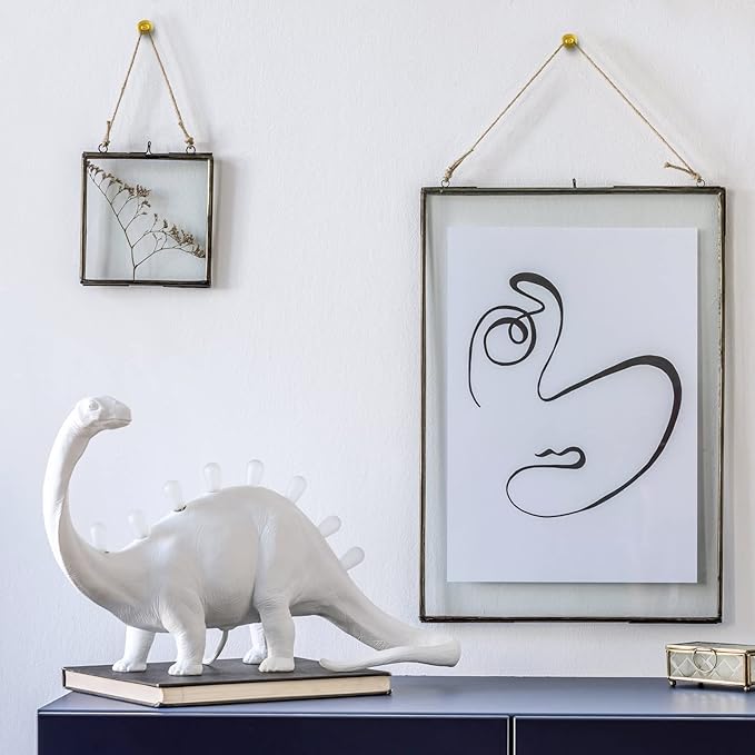 Zhengmy 40 Pcs Double Headed Picture Hangers Nails 4 Size Long Thumb Tacks Wall Nails for Hanging Pictures Decorative Push Pins Hooks for Drywall Photo Office Home Decor, 20/30/ 40/ 50lb(Gold)-DeskLoop Office