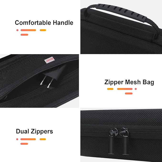 BOVKE Calculator Case for Texas Instruments TI-Nspire CX II CAS/CX II/CX CAS/CX Color Graphing Calculator and More - Extra Mesh Pocket for USB Cables and Other Accessories, Black+Black-DeskLoop Office