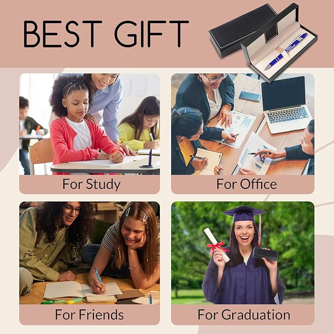 Personalized Pens Bulk 50 100pcs with Name Logo,Custom Black Blue Ink Pens, Customized Funny Quote Motivational Saying,Back to School Supplies, Graduation Office Coworker Thank You Appreciation Gifts-DeskLoop Office