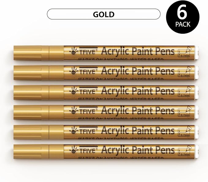TFIVE Gold Marker Paint Pens - Image 7