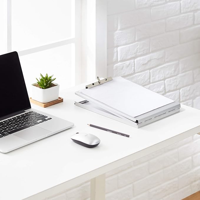Amazon Basics Aluminum Form Holder Storage Clipboard, 12.5" x 9" Silver - Image 10