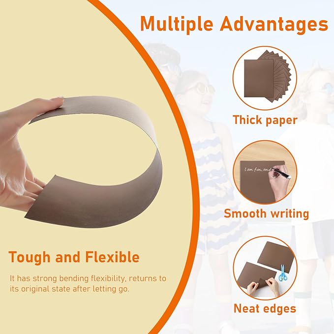 28 Sheets Coffee Color Cardstock 8.5 x 11 Scrapbooking Paper, 92lb Heavyweight Dark Brown Paper Card Stock for DIY Cards Making, Wedding Invitations, School, Memus, Greeting Cards-DeskLoop Office