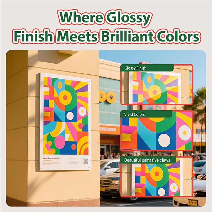 Uinkit Premium Glossy Inkjet Photo Paper - 8x10 Inch, 48lb 180gsm, 100 Sheets - Professional Photographic Quality, Dye Ink Compatible, High-Gloss Finish for Vivid Photos & Sharp Details-DeskLoop Office