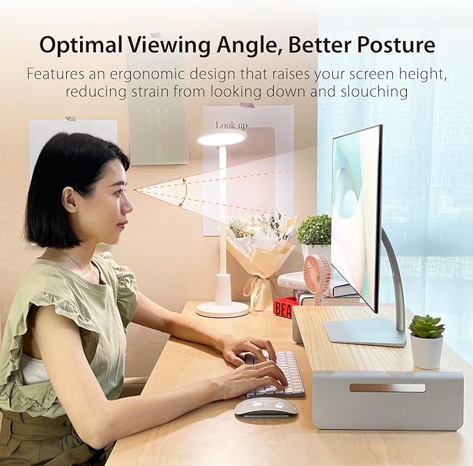 j5create Premium Monitor Stand, Made with Elegant Wood and Sleek Aluminum Material, Display/TV/Screen/Printer/Laptop Riser, Max Load 88 lbs/ 40 kg (JCT125)-DeskLoop Office