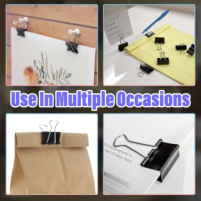 40 Pack Medium Binder Clips - Image 7