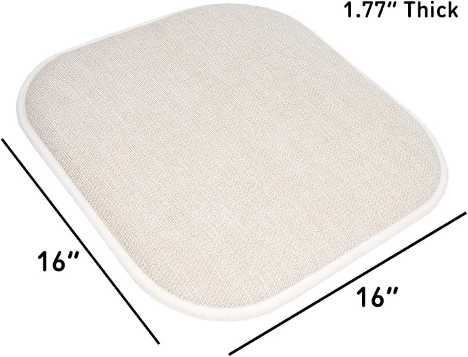Sweet Home Collection Chair Cushion Memory Foam Pads Honeycomb Pattern Slip Non - Image 4