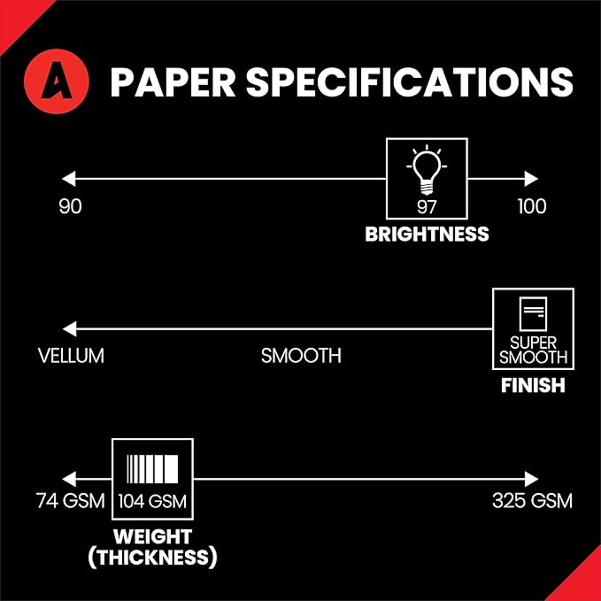 Accent Opaque White Printer Paper, 13” x 19” 28lb Copy Paper – 1,800 Sheets (4 Reams) – Premium Computer Paper with Super Smooth Finish, 97 Bright, 104gsm – Ideal for Ink Heavy Printing – 189034C-DeskLoop Office