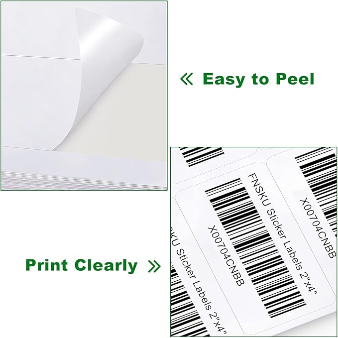 2x4 Shipping Address Labels, 500 Matte Printable Sticker Labels for Mailing Labels, Fragile Stickers, Product Sticker Making, 8.5 x 11 Label Paper for Lase Inkjet Printer, 10 Up Per Sheet, 50 Sheets-DeskLoop Office