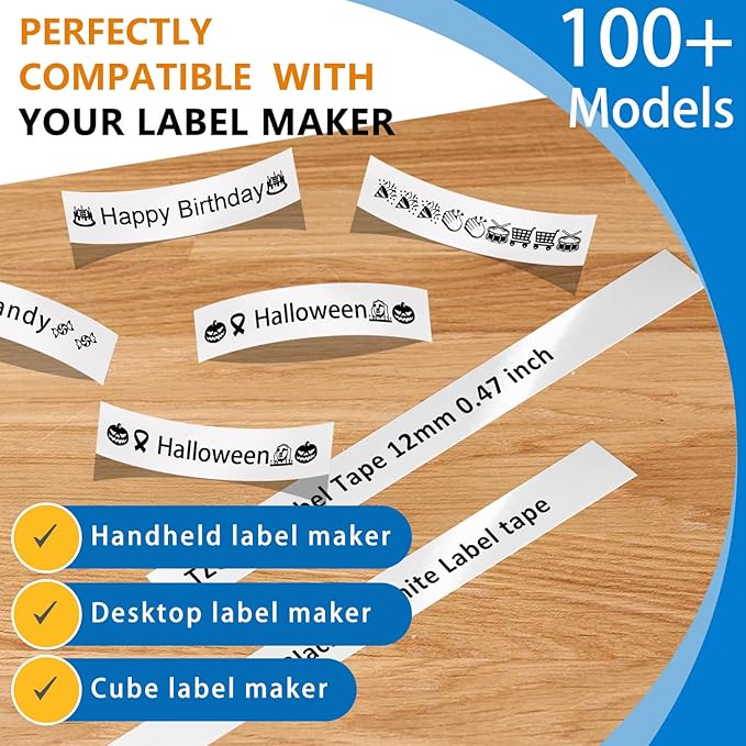 30-Pack Replacement for Brother P-Touch Label Tape TZe-231 TZ-231 TZe TZ Tape Laminated White Label Maker Tape Compatible with Brother Label Maker PT-D200 PT-D210 PTH100 PT-D400, 1/2" x 26.2'-DeskLoop Office