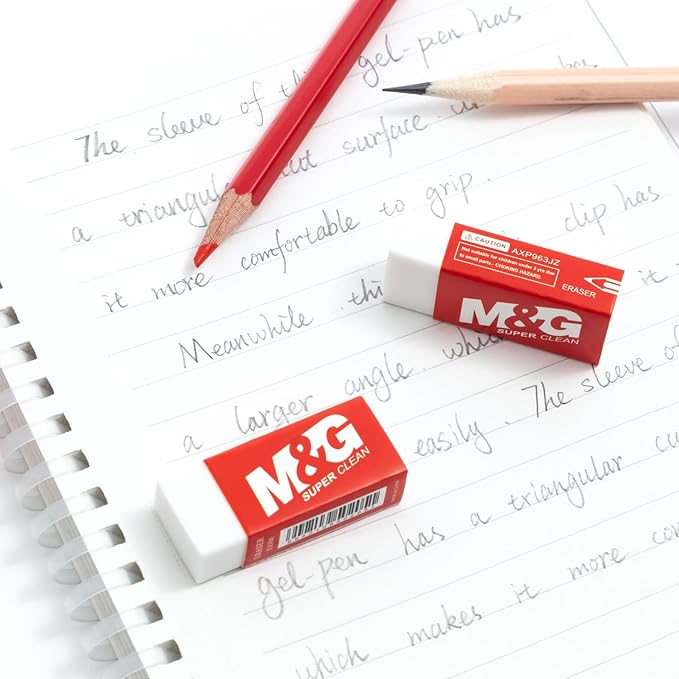 M&G Pencil Eraser for Kids, 30 Pack, White Erasers Bulk, Erasers for Artists, Drawing Erasers for Sketching, Small Pencil Erasers, Art Erasers for Drawing, School Erasers Office Supplies-DeskLoop Office