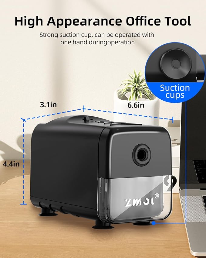 Zmol Electric Pencil Sharpener for Classroom, Heavy Duty Pencil Sharpener for - Image 9