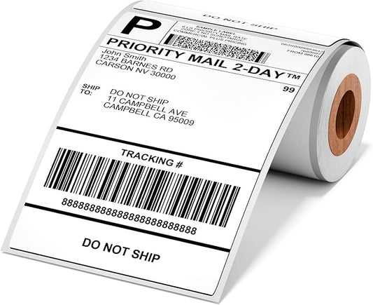 4x6 Thermal Labels, Shipping Address Label (Pack of 100 4x6 Roll Labels) - Compatible with JADENS, Phomemo, Rollo, Zebra, Omezizy and Other Thermal Printers-DeskLoop Office