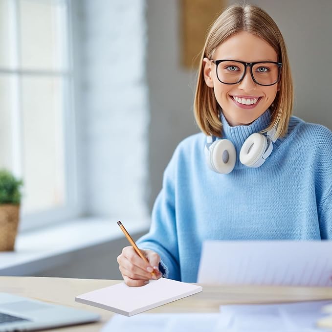 Fainne 3 x 5 Inch Paper Note Pads White Memo Pad Blank Writing Memo Scratch Paper for Waitress Waiter Book to Do Grocery List Small Notebook Restaurant Checkbook, White(60 Pack)-DeskLoop Office