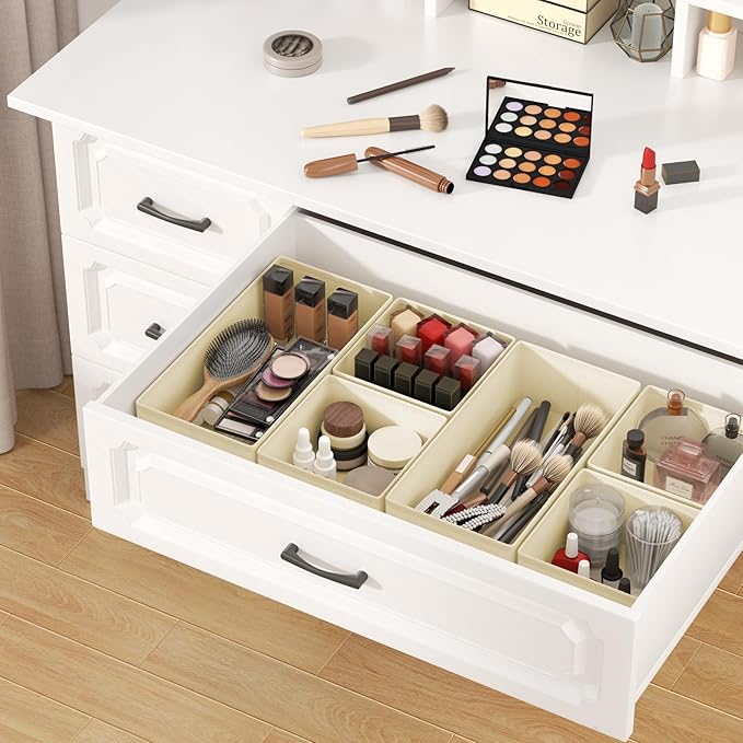 DIMJ Drawer Organizer Clothes Storage - 24 Pack Baby Dresser Organizer for Nursery, Small Fabric Closet Drawer Organizer Bins for Underwears Socks, Foldable Storage Dividers Organization for Bedroom-DeskLoop Office