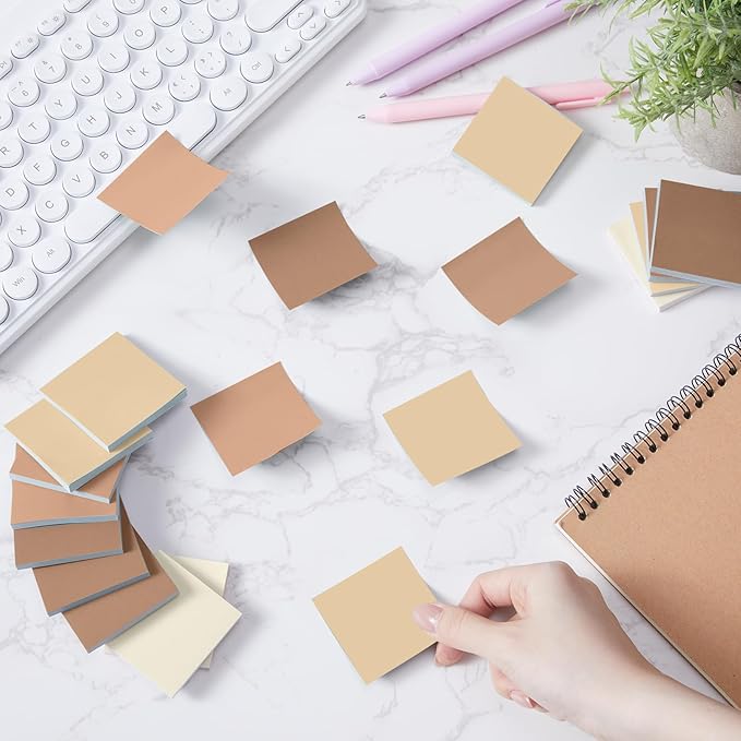 Fainne 24 Pack Sticky Notes Bulk Back to School Supplies Self Stick Note Pads Paper Memo for Office First Day of School Student Teacher Essentials (2 x 2 Inches,Simple Color)-DeskLoop Office