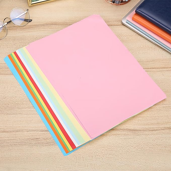 M&G 100 Sheets Colored Copy Printing Paper Assorted Colors, 8.3 X 11.7 in Construction Paper for Card Making Scrapbooking Kids School Office DIY Craft-DeskLoop Office
