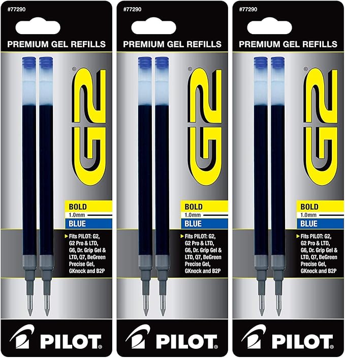 Pilot G2 Gel Ink Pen Refills, Bold Point, 6 Refills by PilotCorporationofAmerica