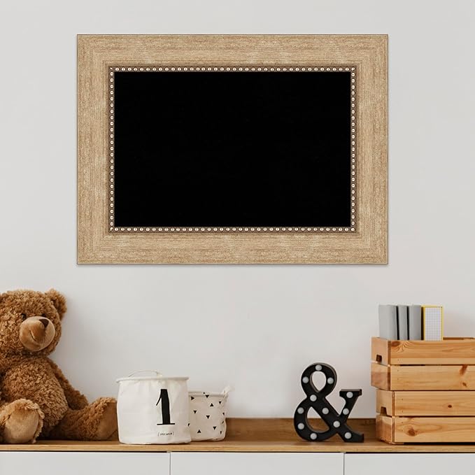 Amanti Art Black Cork Board for Wall, 17x23 Vision Board with Gold Frame, Small Corkboard Office Decor for Home Organization, Casual Corkboard Pinboard to Display Items for Home Organization in-DeskLoop Office