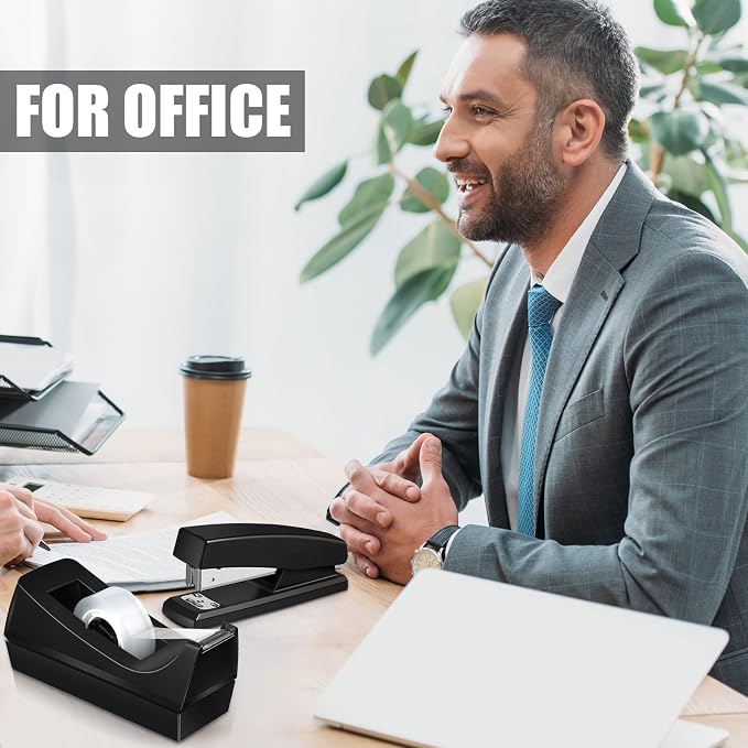 16 Pcs Desk Staplers Tape Dispensers Sets Desktop Office Staplers - Image 6