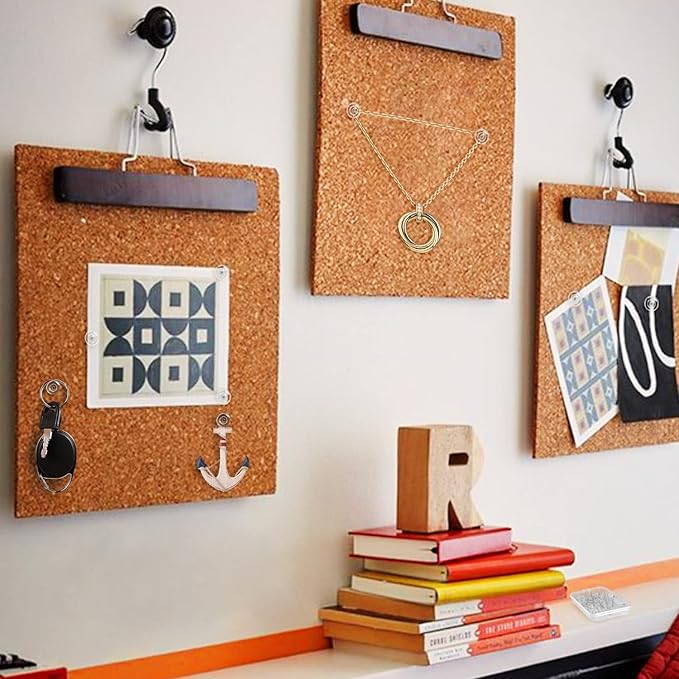 Lunies 100 PCS Clear Push Pins, Plastic Thumb Tacks for Wall, Wall Tacks for Hanging, Standard Clear Plastic Head and Steel Point Push Pins for Cork Board-DeskLoop Office