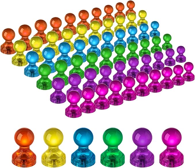 60 PCS Colorful Strong Magnetic Push Pin Magnets, Office Classroom Magnets - Image 8