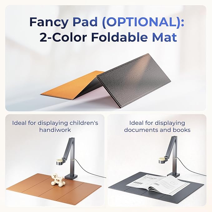 CZUR Fancy S Pro 12MP USB Document Camera for Teacher, 4K Webcam with Microphone and LED Light, Up to 60fps, Auto Focus, for Remote Teaching, Live Streaming, Web Conference, for Mac and Windows-DeskLoop Office