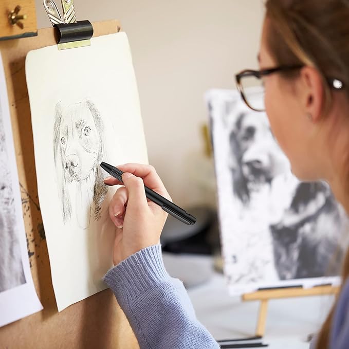 Eersida Retractable Eraser and Refill Mechanical 3.8 mm Pen Style Art Erasers for Artists Drawing Painting, Students Teacher Adult Office School Home(2 Packs)-DeskLoop Office