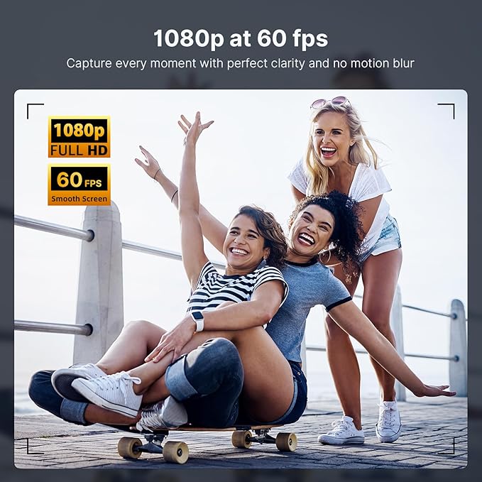 NexiGo 1080P 60FPS Webcam with Software Control and Microphone, AutoFocus, w/Privacy Cover, N680P Pro Computer Web Camera for Skype Zoom Teams, Mac PC Laptop Desktop-DeskLoop Office