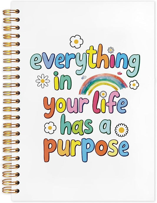 SNNDER Mental Health Inspirational Spiral Notebooks, Motivational Gifts Journaling Notebook, Inspirational Journals for Writing, Positive Affirmation Notebook for Women Teens, 5.5x8.3 Inch-DeskLoop Office