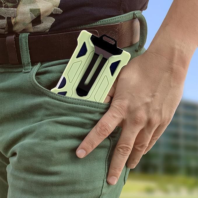 ID Badge Holder with Retractable Clip, Credit Card Holder, Keychain Wallet - Image 7