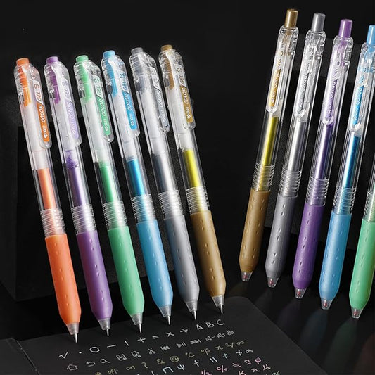 Metallic Colors Journal Planner Pens Colorful 0.5mm Markers Fine Tip Drawing Pen Porous Fineliner Pen for Bullet Journaling Writing Note Taking Coloring Art Office School Supplies (6 metallic colors)-DeskLoop Office