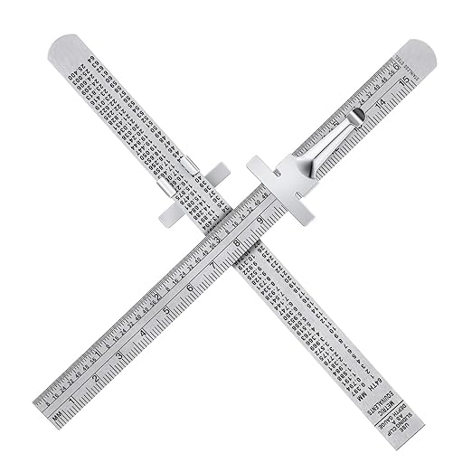 6 Inch 15 cm Pocket Ruler Flexible Precision Stainless Steel Ruler with Detachable Clips Stainless Steel Pocket Clip Scale Gauge Metric British System(2 Pieces)-DeskLoop Office