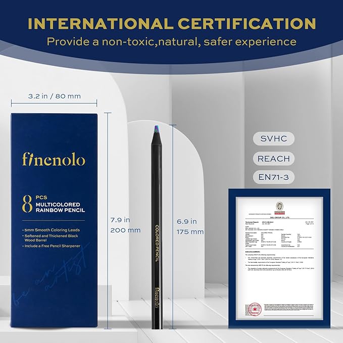 Stocking Stuffers for Kids, 8 Pieces Art Supplies Colored Pencils, Jumbo Rainbow Pencils with Sharpener, Multicolored Pencils for Drawing, Coloring, Christmas Gifts, Party Favor Bags-DeskLoop Office