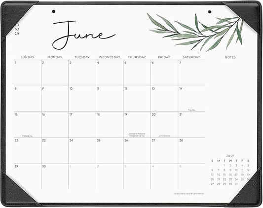Cabbrix Desk Calendar 2025-2026 with Desktop Mat, Simple Desk Pad Calendar 15 x 12 Inch Include July 2025 to June 2026, Desk Blotter Calendar for Home School and Office-DeskLoop Office