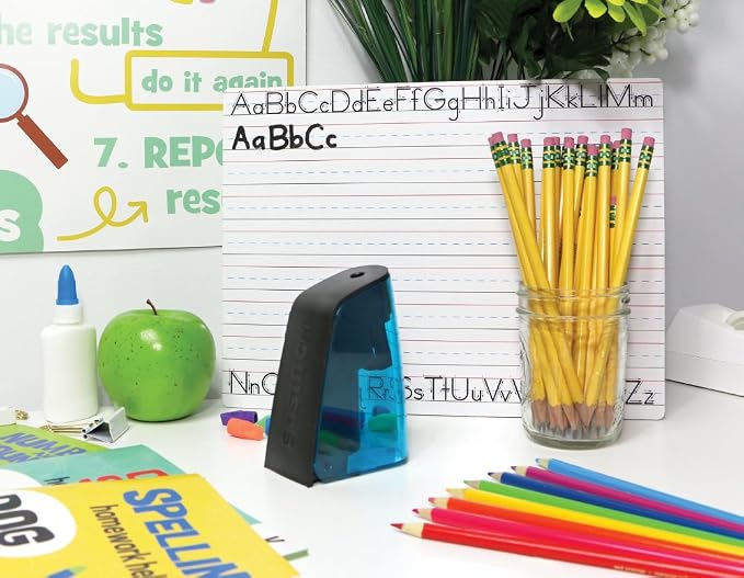 Bostitch Office Battery Pencil Sharpener, Hinged Tray, Colored Pencil Compatible - Image 9