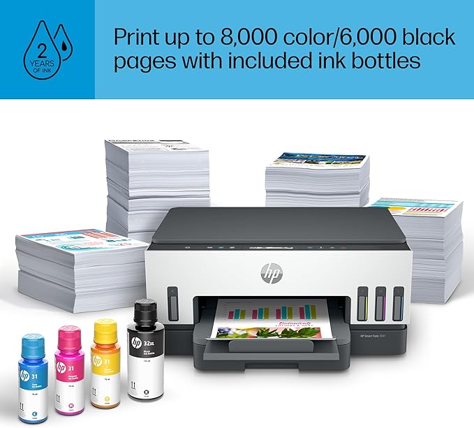 HP Smart Tank 7001 Wireless All-in-One Ink Tank Printer with up to 2 years of ink included (28B49A)-DeskLoop Office
