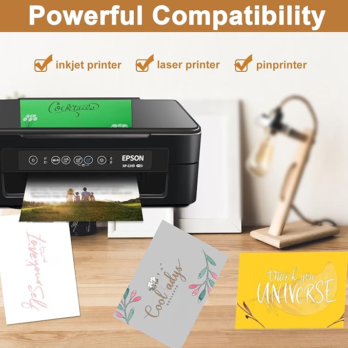 120 Sheets Shimmer Silver Cardstock 8.5 x 11 Craft Paper, 250gsm/92lb Heavyweight Certificate Paper Card Stock for DIY Card Making, Wedding Invitations, Thank You Cards, Business Cards-DeskLoop Office