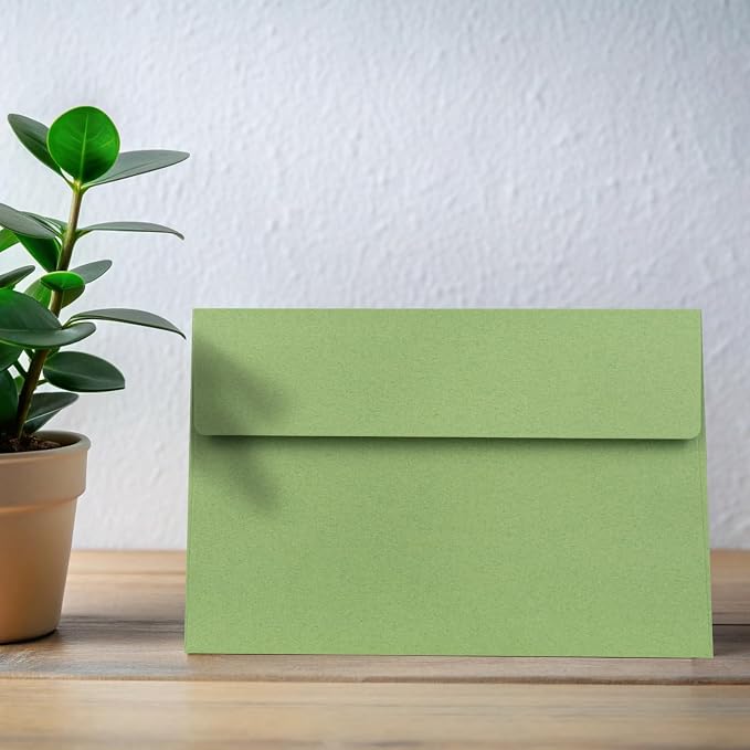A9 Envelopes Sage Green 5.75x8.75 Invitation Envelopes Self Seal Pack of 50 - Image 7